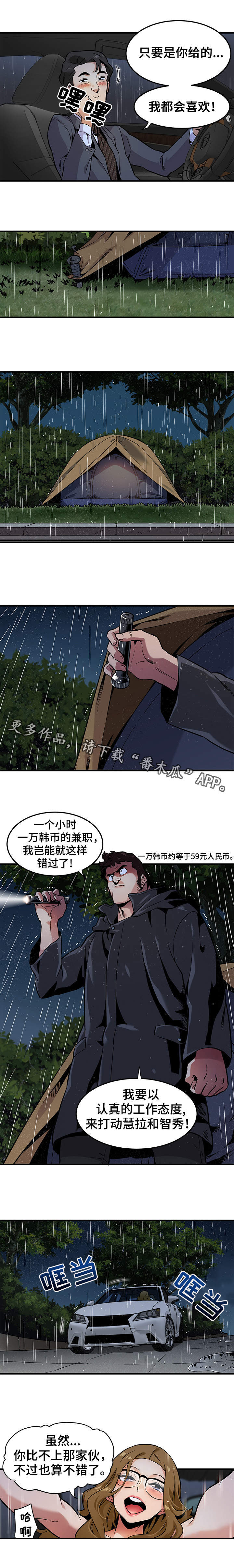 公寓保修期漫画,第9章：雨夜来客1图