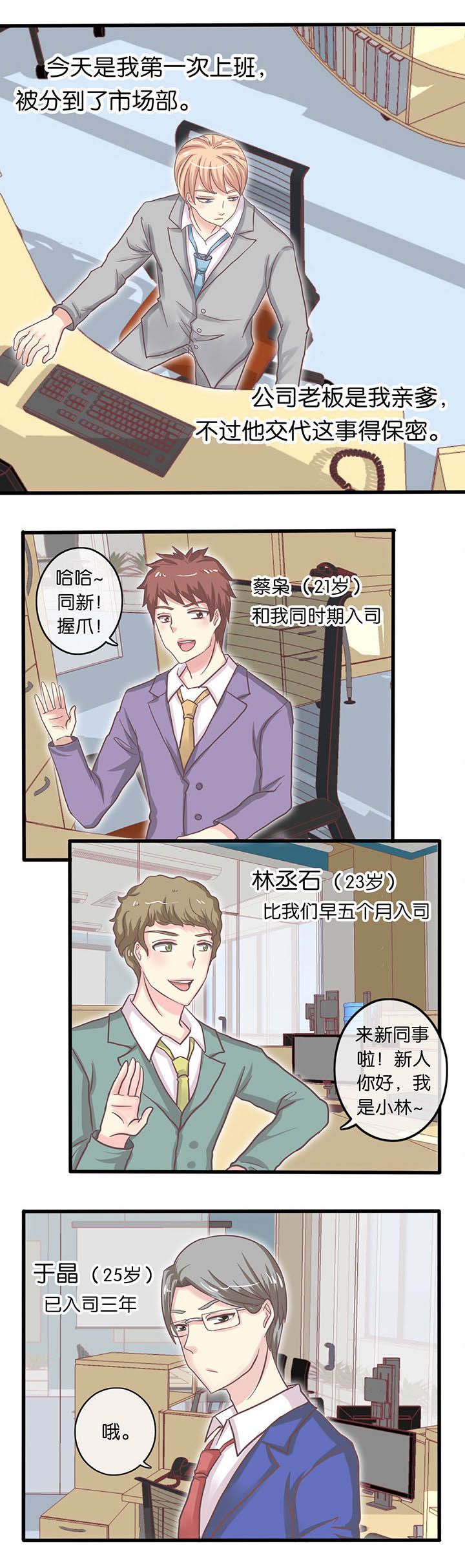 少爷不开心漫画,第16章：初入职场1图